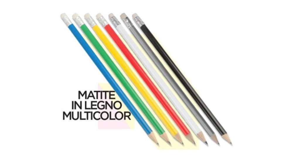 MATITA IN LEGNO NATURALE COLORATO